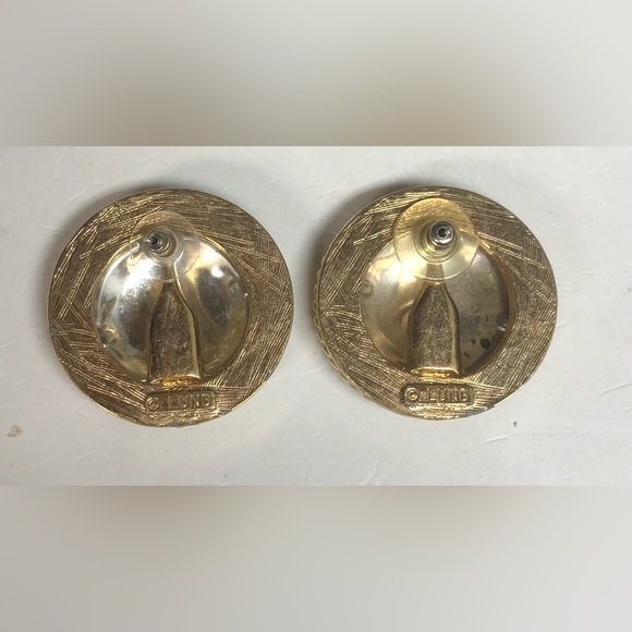 HTF  LUND  BOLLINGER CHAMPAGNE Earrings - Picture 2 of 2